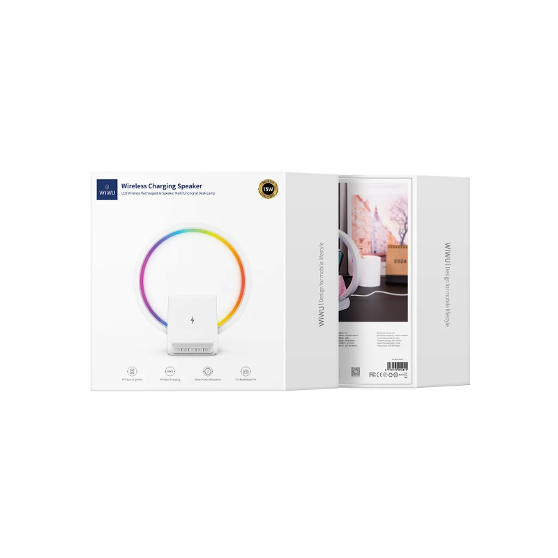 WiWU Wi-W021 2 in 1 Wireless Charger Speaker
