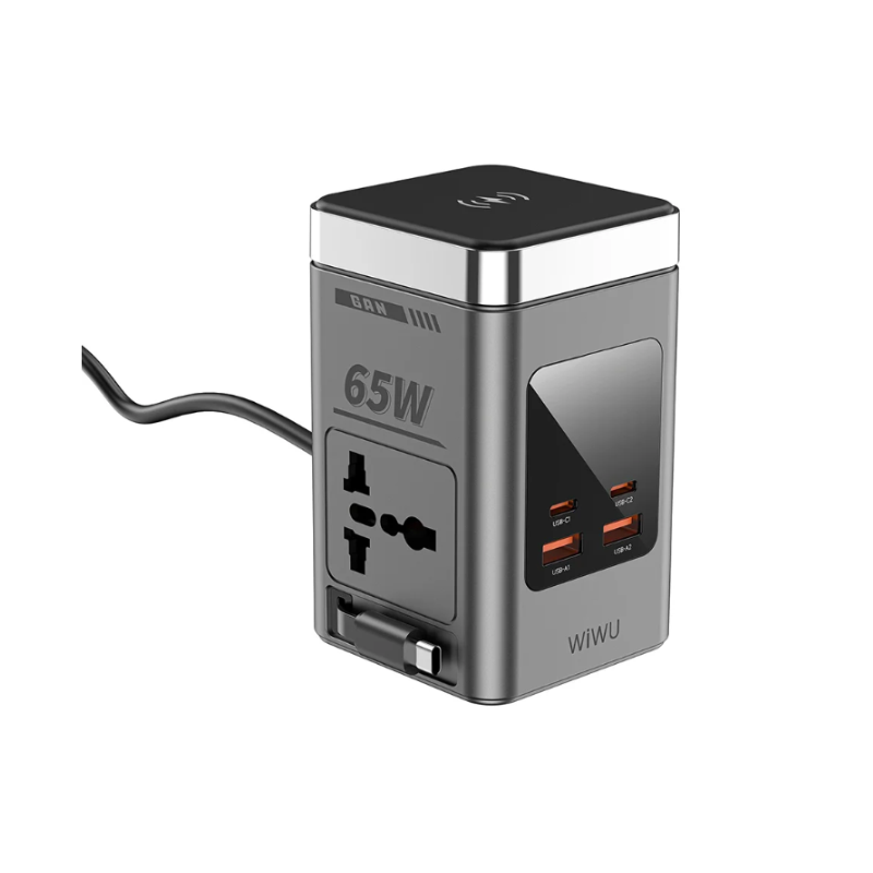 WiWU Wi-W040 8-in-1 GaN Desktop Power Station – 65W