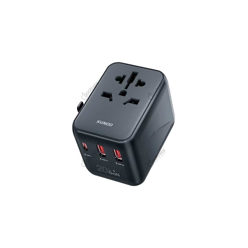 XUNDD XDCH-069 3 USB Ports Universal Travel Adapter - 20W