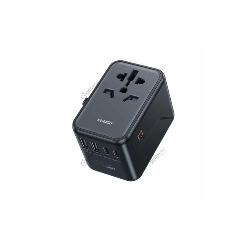 XUNDD XDCH-072 5 USB Ports Universal Travel Adapter - 65W