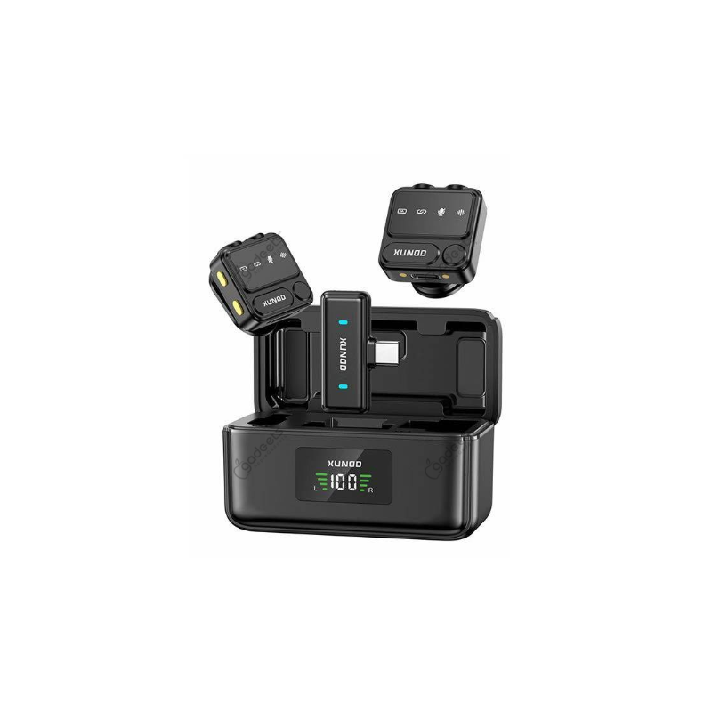 Xundd X58 Mini Wireless Lavalier 2 Transmitters & 1 Receiver Microphone