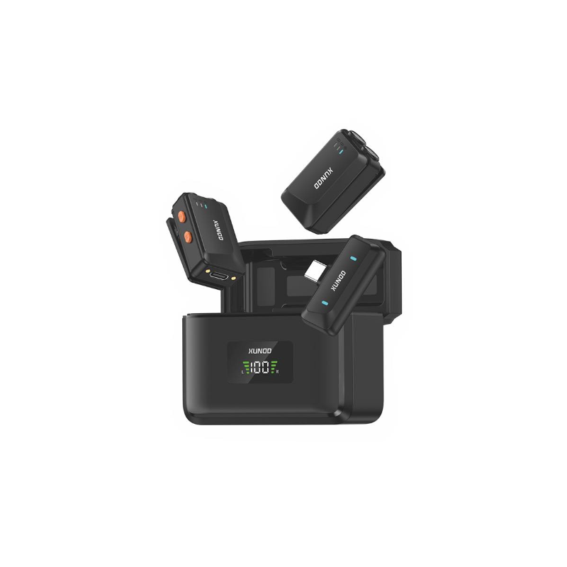 Xundd X68 AI ANC Wireless Lavalier Microphone - 2TX 1RX