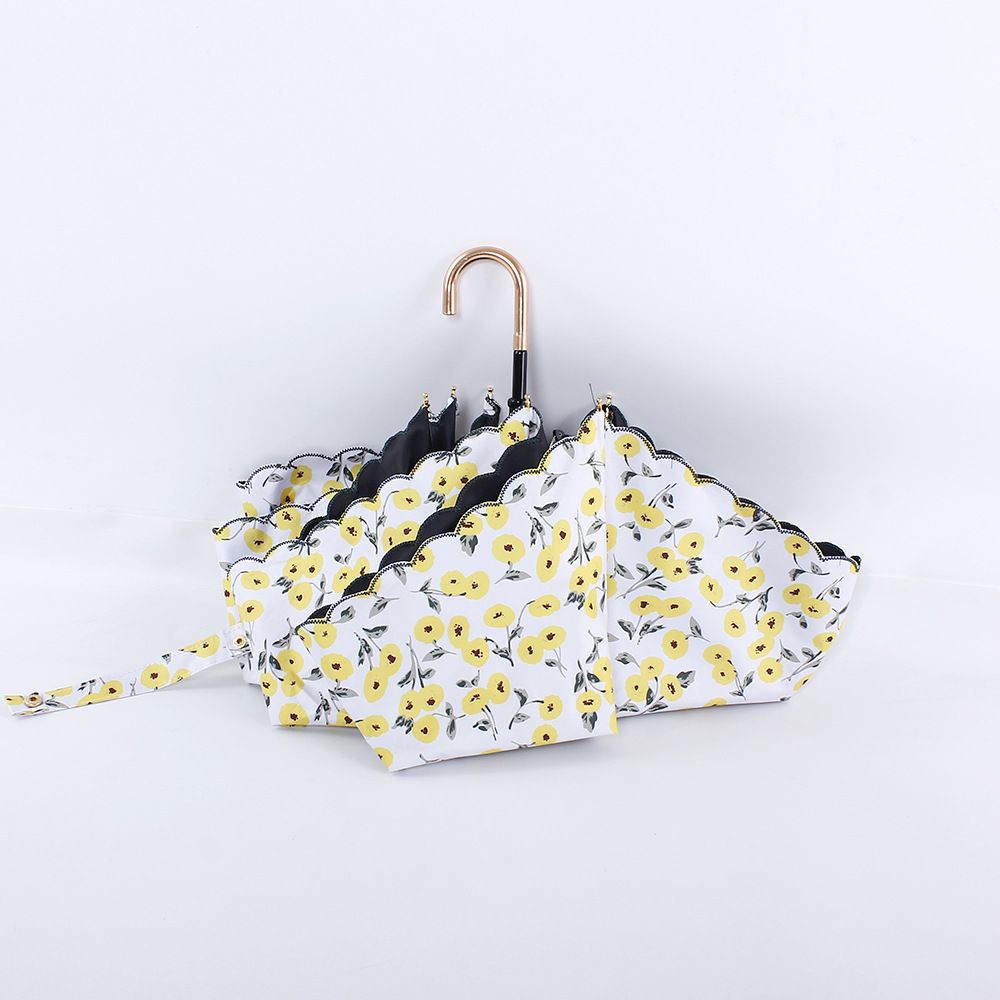 Lumina Floral Printed Manual Compact Umbrella