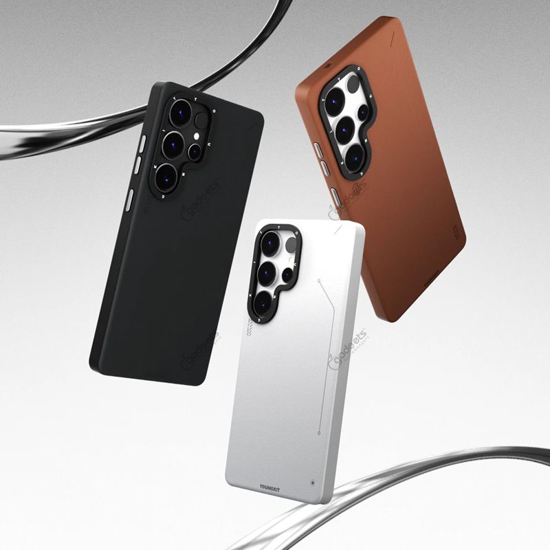 Youngkit Simple Matte Leather Case for Galaxy S25 Ultra