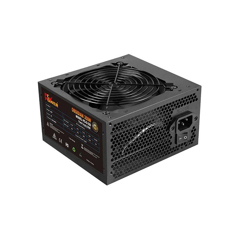 Pc Power Obsidian PS-O-350 350W Non Modular 80 Plus Certified Power Supply (Black)