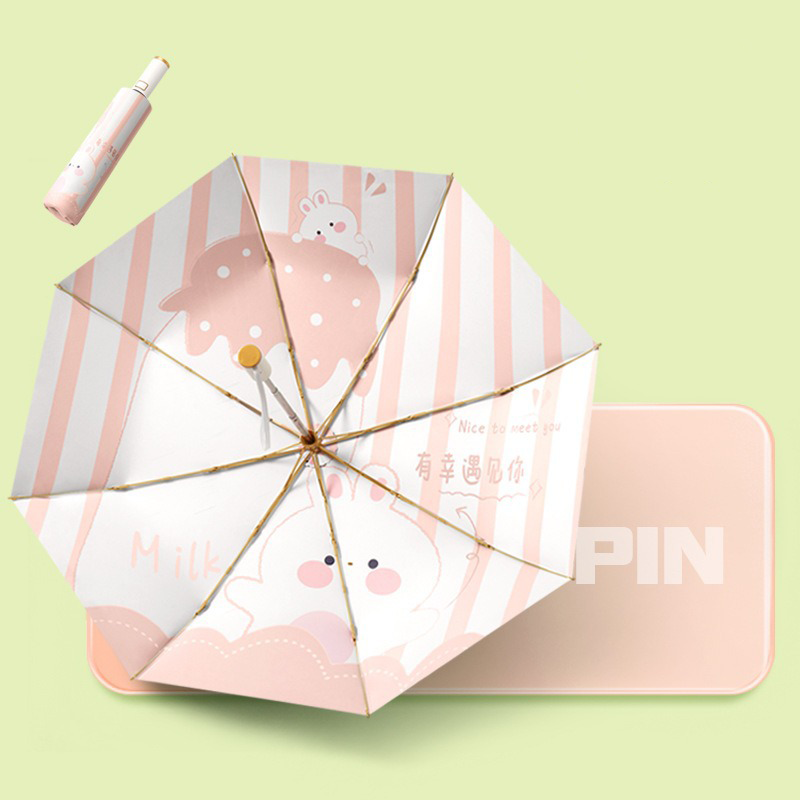 Prism Guard 21-inch 8-Rib Automatic Tri-Fold Umbrella