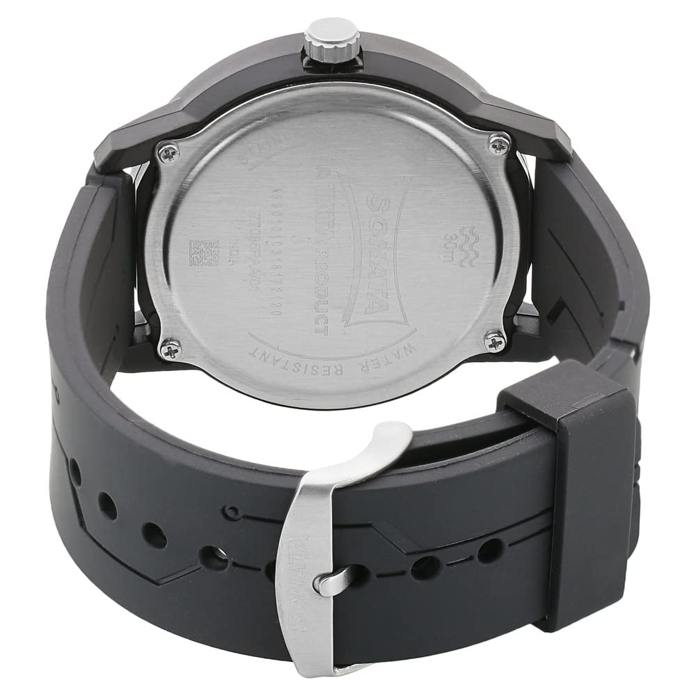 Sonata Volt Quartz NT77085PP04W Analog Plastic Strap Men’s Watch