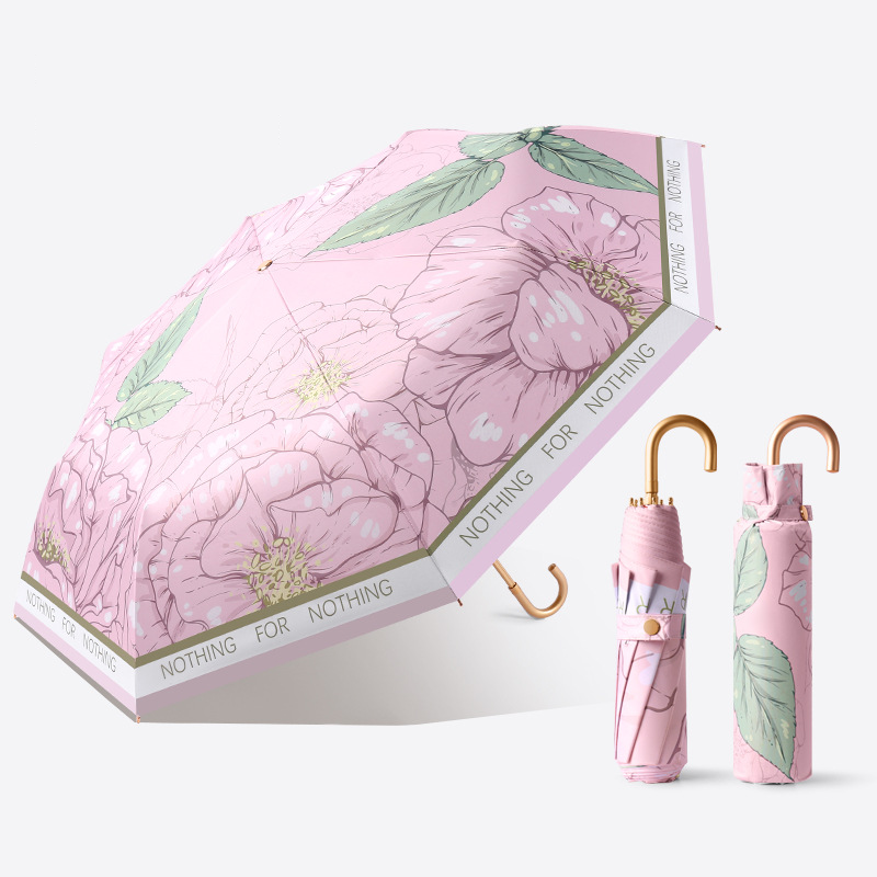 Lumina Lace Curved-Handle Anti-UV Umbrella