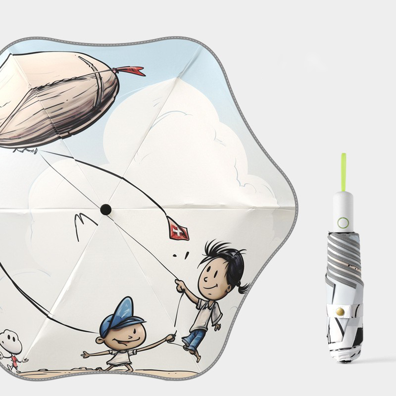 Round-Tip 3-Fold Compact Umbrella