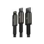 Baseus Tungsten Gold 3-in-1 Cable 1.5M - Black