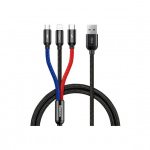 Baseus Three Primary Colors 3-in-1 Cable - 1.2m
