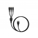 Rock Hi-Tensile 3-in-1 USB Charging Cable