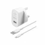 Belkin Boostup Charge USB-A 12W Wall Charger with Lightning Cable - 1M