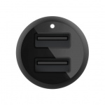 Belkin Dual USB-A Car Charger 24W with Lightning Cable 1M
