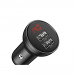 Baseus Digital Display Dual USB 4.8A Car Charger Suit