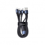 Usams US-SJ510 U71 3IN1 Aluminum Alloy Fast Charging Data Cable