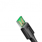 Baseus White Series VOOC Flash Charge Type C Data Cable 1M - Black