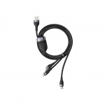 Baseus One-for-three Fast Charging Data Cable USB to M+L+C 66W