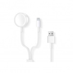 Coteetci WS-19 2 in 1 iWatch Charger Lightning Cable for iWatch