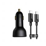 Baseus Superme Digital Display PPS Dual Quick Charger with Type-C to Type-C Cable 100W