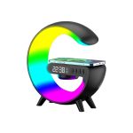 Multi Function G-Shaped Wireless Charger With LED Lamp Alarm Clock & Speaker