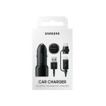 Samsung Dual USB Port Car Charger 15W with Combo Cable