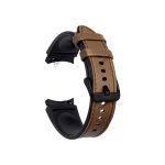 Silicone with Leather Strap for Galaxy Watch 4/5/6